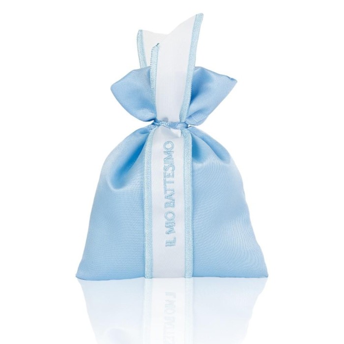 SACCHETTO AZZURRO 10X14CM IL MIO BATTESIMO